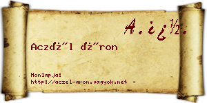 Aczél Áron névjegykártya
