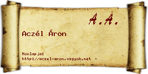 Aczél Áron névjegykártya