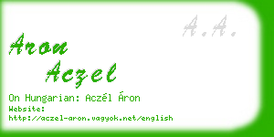 aron aczel business card